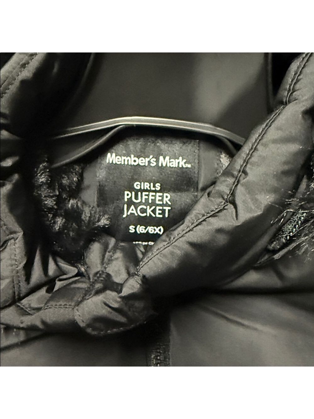 Member's Mark Girls Removable Faux Fur Trim Hood Puffer Jacket S (6/6X) - Picture 6 of 6